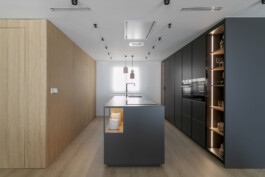 Espacio cocina vivienda Bitácoras, El Campello (Alicante) 