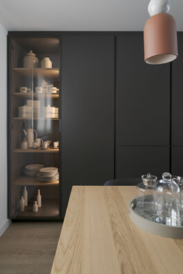Detalle iluminación interior cocina vivienda Bitácoras, El Campello (Alicante) 