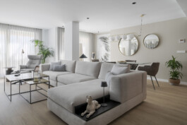 Sala de estar vivienda Bitácoras, El Campello (Alicante) 
